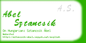 abel sztancsik business card